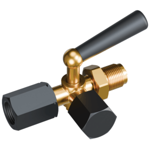 Kohout tlakoměrový zkušební, čep a nátrubková přípojka