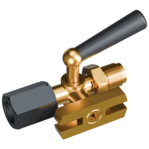 Kohout tlakoměrový zkušební přírubou H, čep a nátrubková přípojka